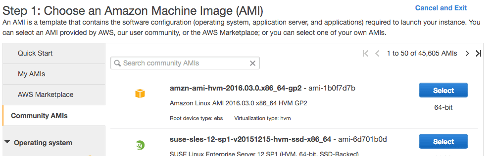Community AMIs