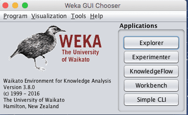 Weka GUI Chooser