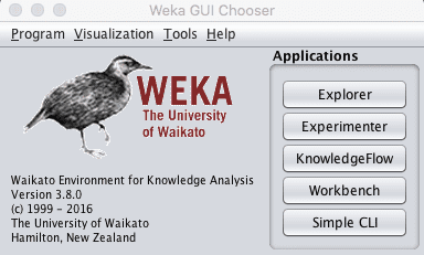 Weka GUI Chooser