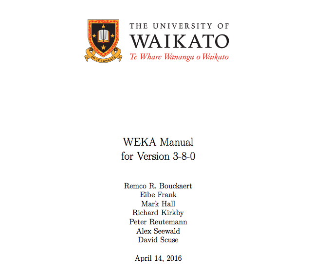 Weka Manual