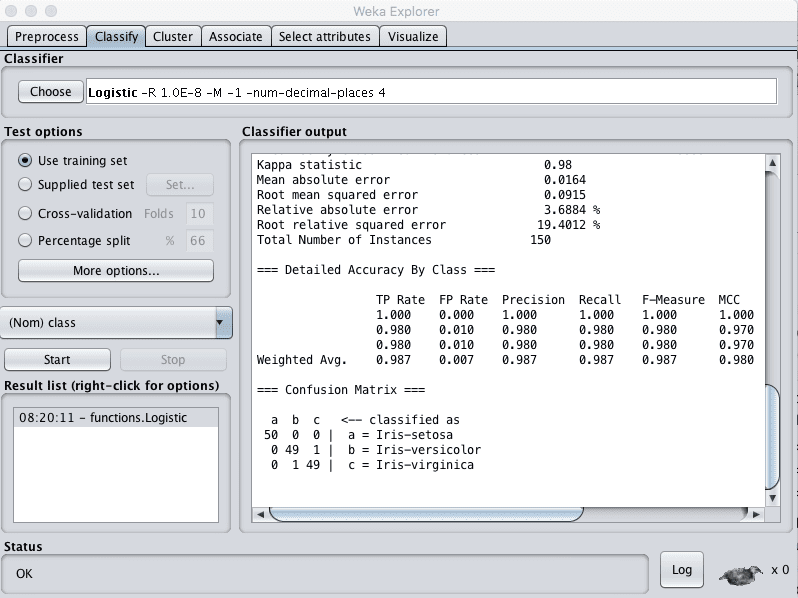 Weka Train Finalized Model on Entire Training Dataset