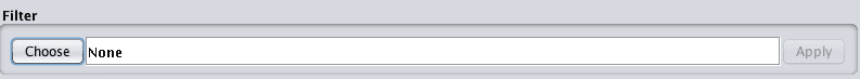 Weka Filter Pane for Choosing Data Filters
