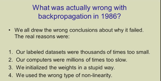 What Was Actually Wrong With Backpropagation in 1986?