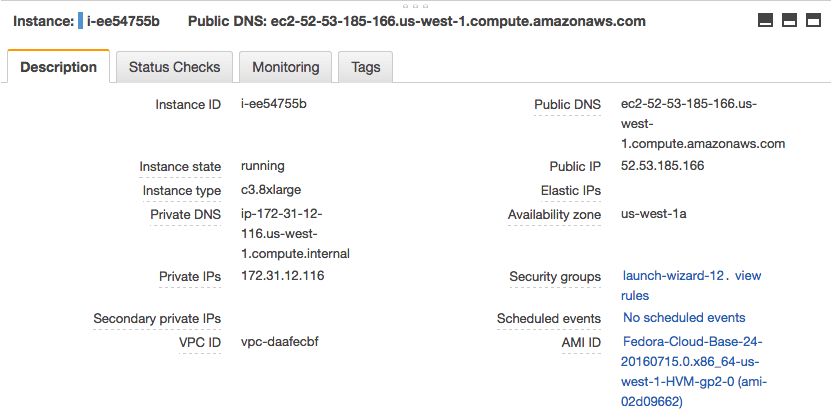 Review Your Running Instance and Note its IP Address