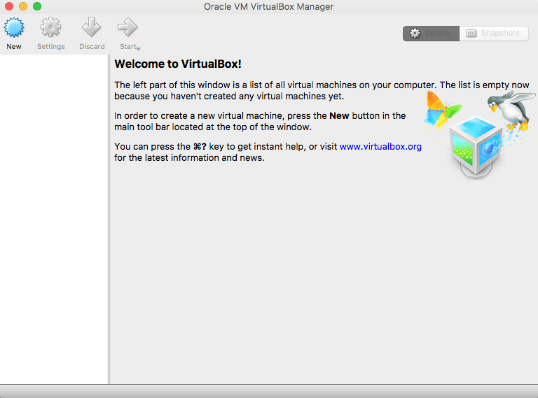 Start VirtualBox