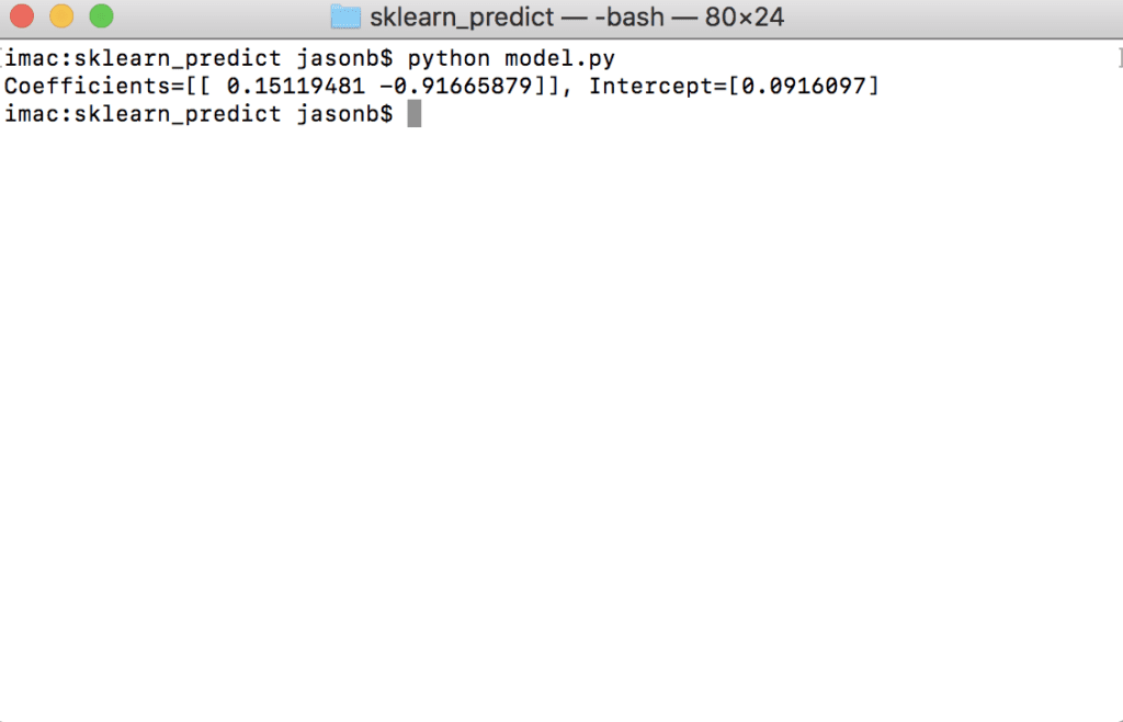 Example of Running a Machine Learning Model