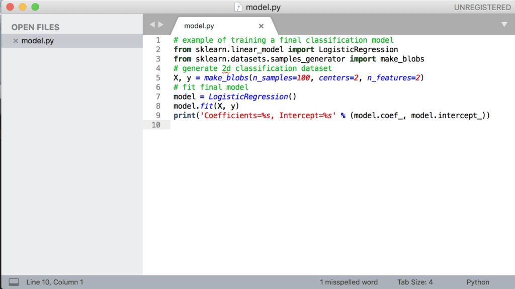Example of a Machine Learning Text Editor