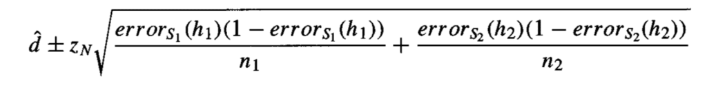 Confidence Interval for the Difference in Error Between Two Models