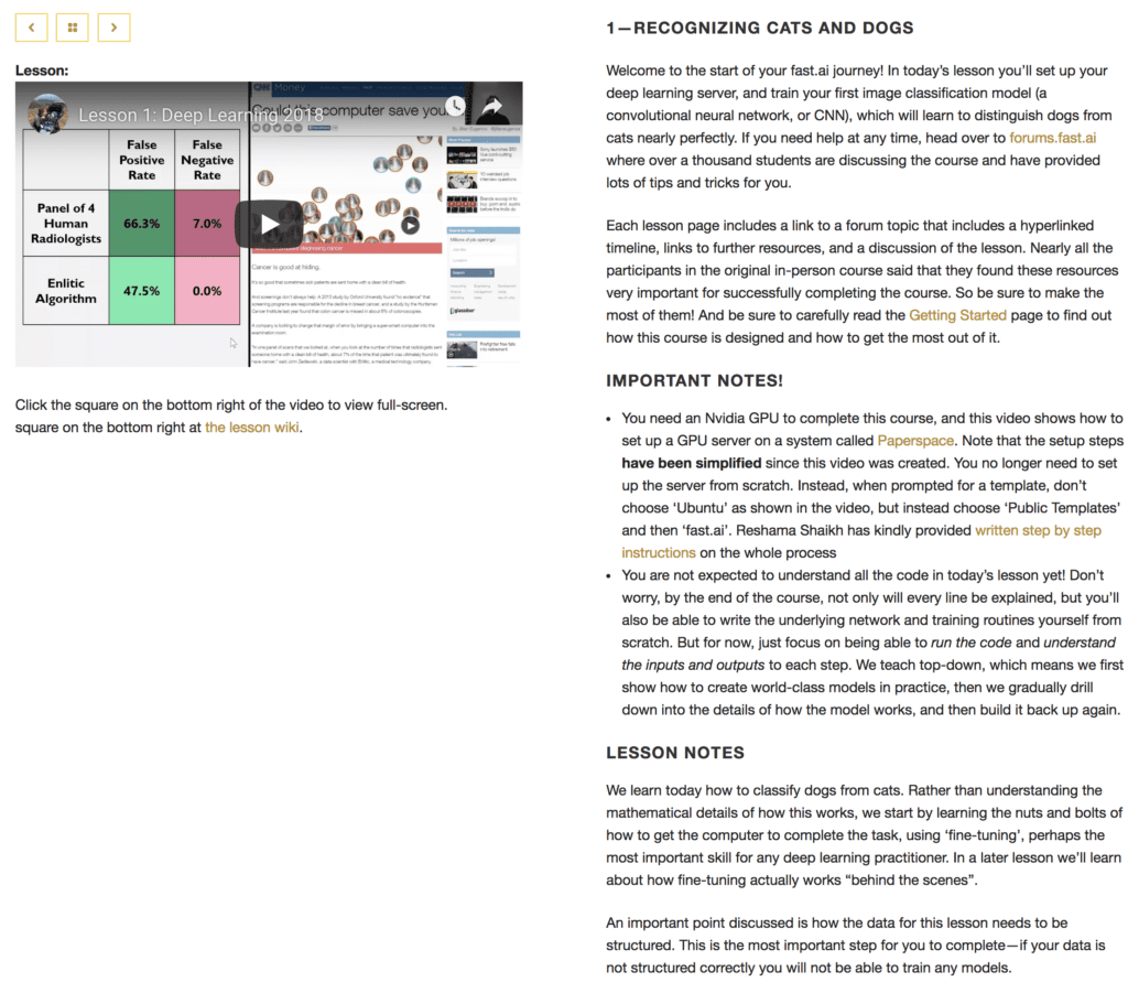 Example of Embedding Lecture with Course Materials