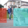 Photograph Showing Object Detection Masks, Bounding Boxes, and Class Labels