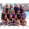 Swim Team Photograph With Bounding Boxes and Facial Keypoints Drawn for Each Detected Face Using MTCNN