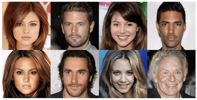 Example of Photorealistic Generated Faces using Progressive Growing GAN
