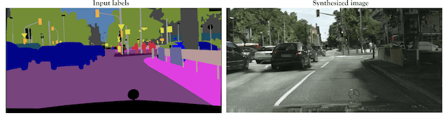 Example of Semantic Image and GAN Generated Cityscape Photograph