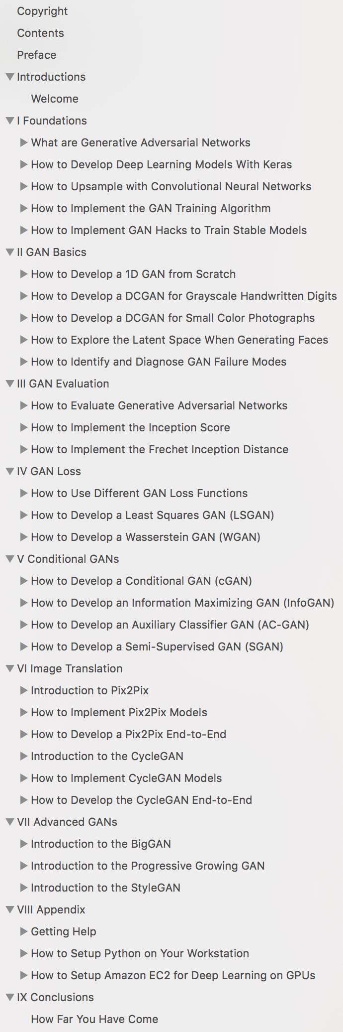Generative Adversarial Networks with Python Table of Contents