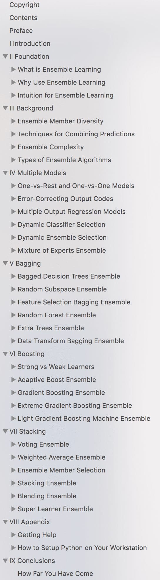 Ensemble Learning Algorithms With Python Table of Contents