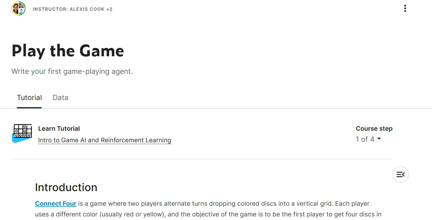 Learn Intro to Game AI and Reinforcement Learning - Kaggle