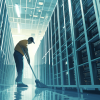 janitor_sweeps_enormous_datacenter_floor_wide_angle