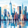 mlm-vector-graphic-design-illustration-style-financial-district